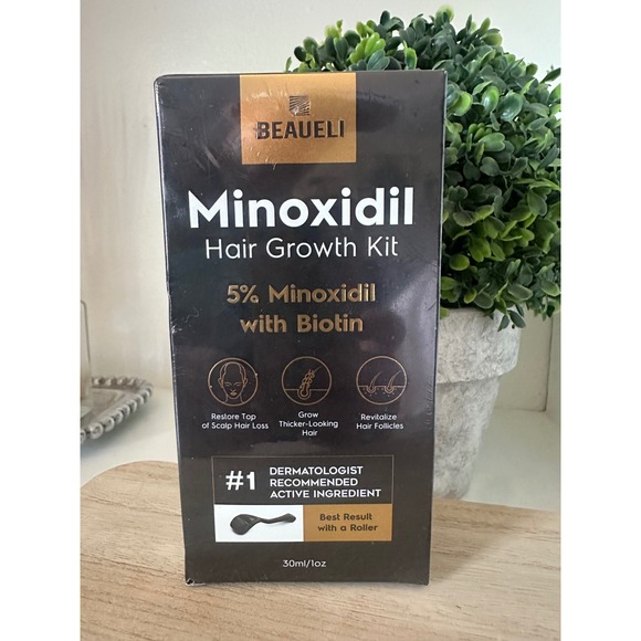 BEAUELI Minoxidil Hair Growth Kit 5% Minoxidil‎ with Biotin Hair Loss - Picture 1 of 3
